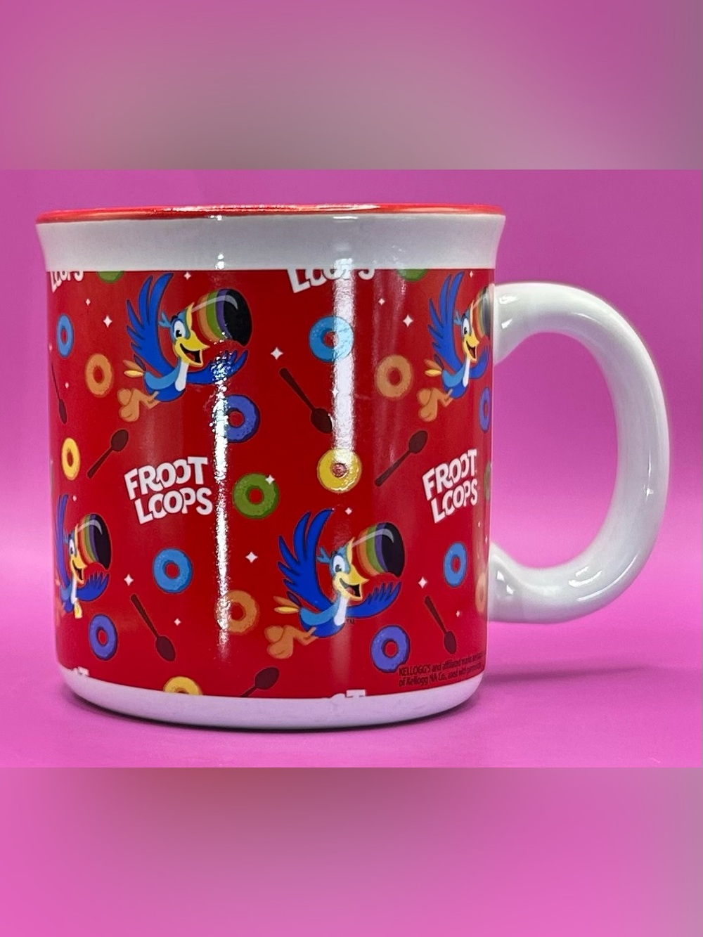 Froot Loops Toucan Sam Red Ceramic Coffee Mug 10oz